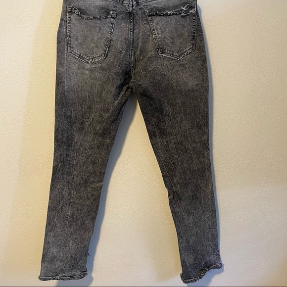 Distressed Black Washed Denim Jeans - Picture 6 of 7